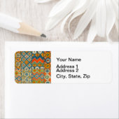 Geometrische kleurrijke Antiek Egyptische grafisch Etiket (Insitu)