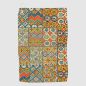 Geometrische kleurrijke Antiek Egyptische grafisch Golfhanddoek (Voorkant)