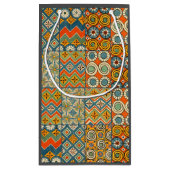 Geometrische kleurrijke Antiek Egyptische grafisch Klein Cadeauzakje (Achterkant)