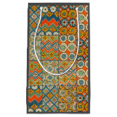 Geometrische kleurrijke Antiek Egyptische grafisch Klein Cadeauzakje (Voorkant)