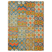 Geometrische kleurrijke Antiek Egyptische grafisch Klembord (Achterkant)