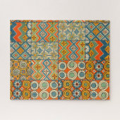 Geometrische kleurrijke Antiek Egyptische grafisch Legpuzzel (Horizontaal)