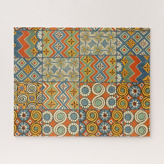 Geometrische kleurrijke Antiek Egyptische grafisch Legpuzzel (Horizontaal)