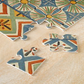 Geometrische kleurrijke Antiek Egyptische grafisch Legpuzzel (Zijkant)