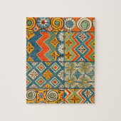 Geometrische kleurrijke Antiek Egyptische grafisch Legpuzzel (Verticaal)