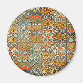 Geometrische kleurrijke Antiek Egyptische grafisch Magneet (Voorkant)