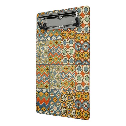 Geometrische kleurrijke Antiek Egyptische grafisch Mini Klembord (Angled2)