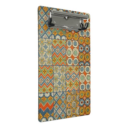 Geometrische kleurrijke Antiek Egyptische grafisch Mini Klembord (Schuin)