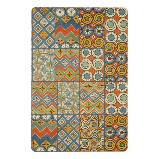 Geometrische kleurrijke Antiek Egyptische grafisch Mini Klembord (Achterkant)