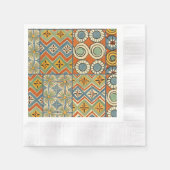 Geometrische kleurrijke Antiek Egyptische grafisch Servet (Voorkant)