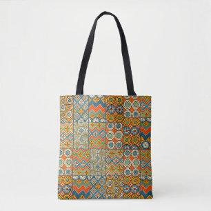 Geometrische kleurrijke Antiek Egyptische grafisch Tote Bag