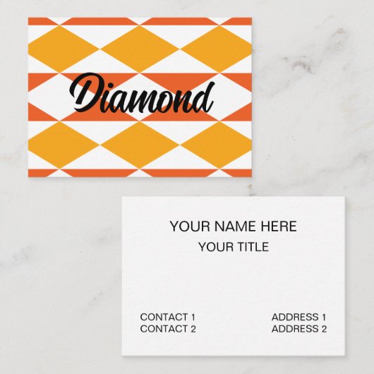 Geometrische kleurrijke diamant moderne geometrisc visitekaartje (Voorkant / Achterkant)