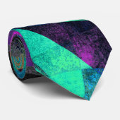 Geometrische, kleurrijke, getextureerde Abstracte  Stropdas (Opgerold)