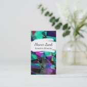 Geometrische, Kleurrijke, Grungy Abstracte Kunst 2 Visitekaartje (Staand voorkant)