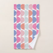 Geometrische kleurrijke halve cirkel geometrisch bad handdoek (Handdoek)