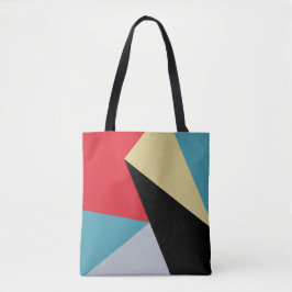 Geometrische kleurrijke moderne Abstracte Canvas t Tote Bag