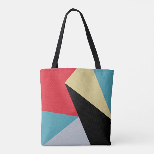 Geometrische kleurrijke moderne Abstracte Canvas t Tote Bag (Achterkant)