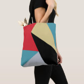 Geometrische kleurrijke moderne Abstracte Canvas t Tote Bag (Dichtbij)