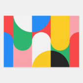 Geometrische kleurrijke moderne grafische kabel ui inpakpapier vel (Voorkant)