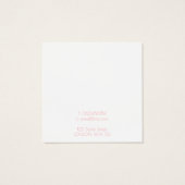 Geometrische kleurrijke oorhouder vierkante visitekaartjes (Achterkant)