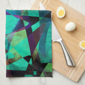 Geometrische, kleurrijke, originele Abstracte kuns Theedoek (Quarter Fold)