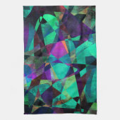 Geometrische, kleurrijke, originele Abstracte kuns Theedoek (Verticaal)