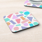 Geometrische kleurrijke patroonpatronen bier onderzetter (Linkerzijde)