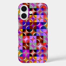 Geometrische Kleurrijke Vierkanten iPhone 16 Hoesje