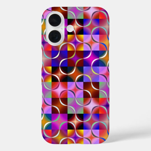 Geometrische Kleurrijke Vierkanten Case-Mate iPhone Case (Achterkant)