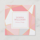 Geometrische kleurrijke vormen achtergrond vierkante visitekaartje (Voorkant)