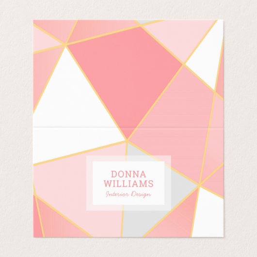 Geometrische kleurrijke vormen achtergrond visitekaartje (Buitenkant ongevouwen)
