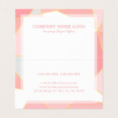 Geometrische kleurrijke vormen achtergrond visitekaartje (Binnenkant ongevouwen)