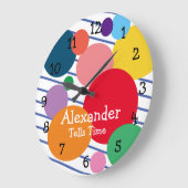 Geometrische kleurrijke vormen Kindruimte Grote Klok (Hoek)