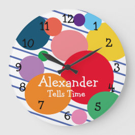 Geometrische kleurrijke vormen Kindruimte Grote Klok