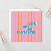 Geometrische, kleurrijke, waarderende boodschap kaart (Voorkant / Achterkant in situ)