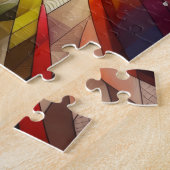 Geometrische kleurrijke werveling legpuzzel (Zijkant)