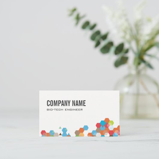 Geometrische kleurstof visitekaartje (Staand voorkant)