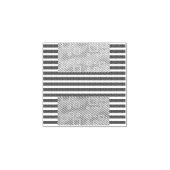 Geometrische koele strepen rubberstempel (Afrduk)