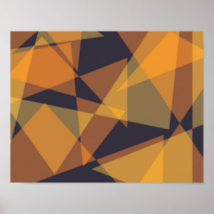 Geometrische, koele, trendy, moderne, eenvoudige d poster