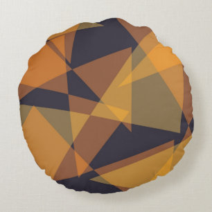 Geometrische, koele, trendy, moderne, eenvoudige d rond kussen