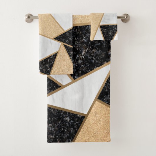 Geometrische koelsteen voor de wolmarmer bad handdoek (Insitu)