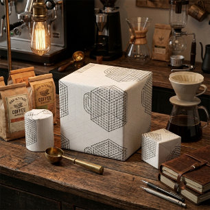Geometrische koffiemok Isometrische rasterkunst  Cadeaupapier