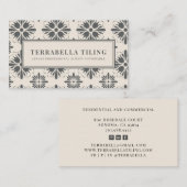 Geometrische kolengraatschroefturfketel visitekaartje (Voorkant / Achterkant)