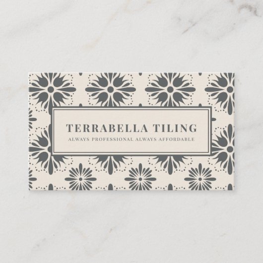 Geometrische kolengraatschroefturfketel visitekaartje (Voorkant)