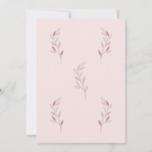 Geometrische Koraal Opmerkelijk Budget Kaart (Achterkant)