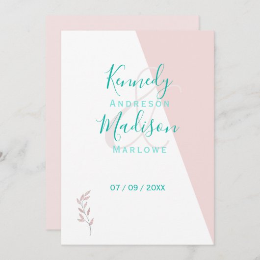 Geometrische Koraal Opmerkelijk Budget Kaart (Voorkant / Achterkant)