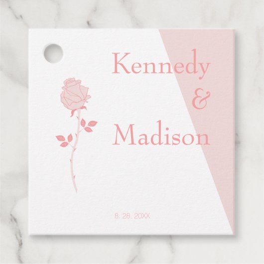 Geometrische koraalbegroting opmerkelijk bedankjes labels (Voorkant)