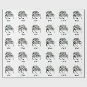 Geometrische Koru kiwi Cadeaupapier (Vlak)