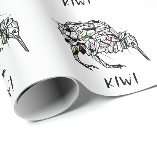 Geometrische Koru kiwi Cadeaupapier (Rol Hoek)