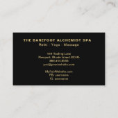 *~* Geometrische kosmische Boho Gold Sacred Geomet Visitekaartje (Achterkant)